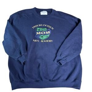 Vintage Genus Women's XL Sweatshirt Interlochen Arts Academy Mom Navy USA made